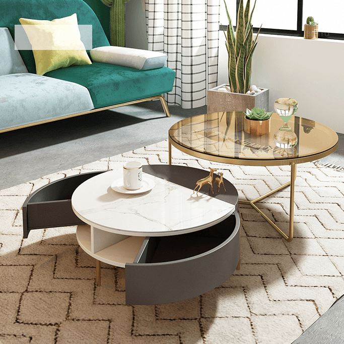 Weilai Concept Nesting Coffee Table, Green And White - Miola