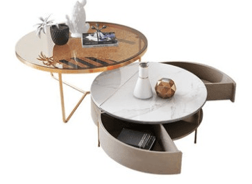 Weilai Concept Nesting Coffee Table, Green And White - Miola
