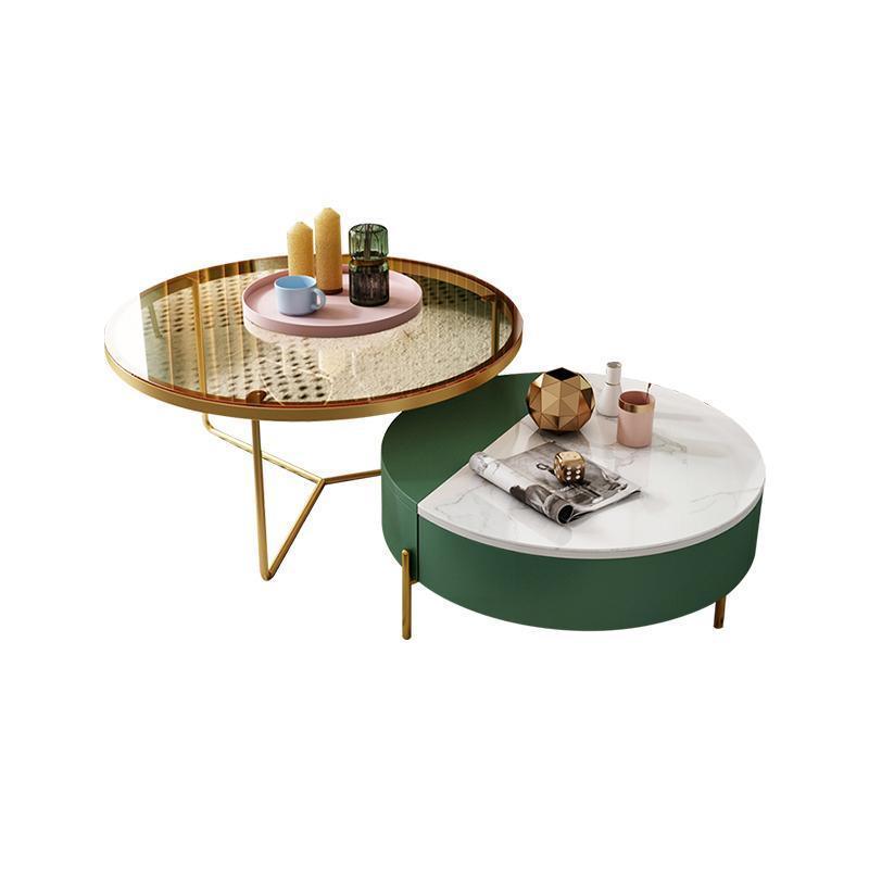 Weilai Concept Nesting Coffee Table, Green And White - Miola