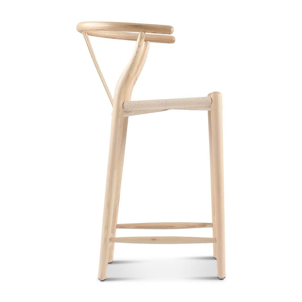 Wishbone Classical Bar Stool, Black Ash - Miola