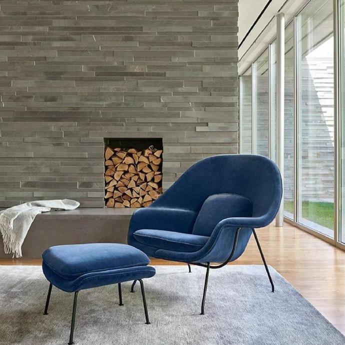 Womb Lounge Chair And Footstool, Armchair - Miola