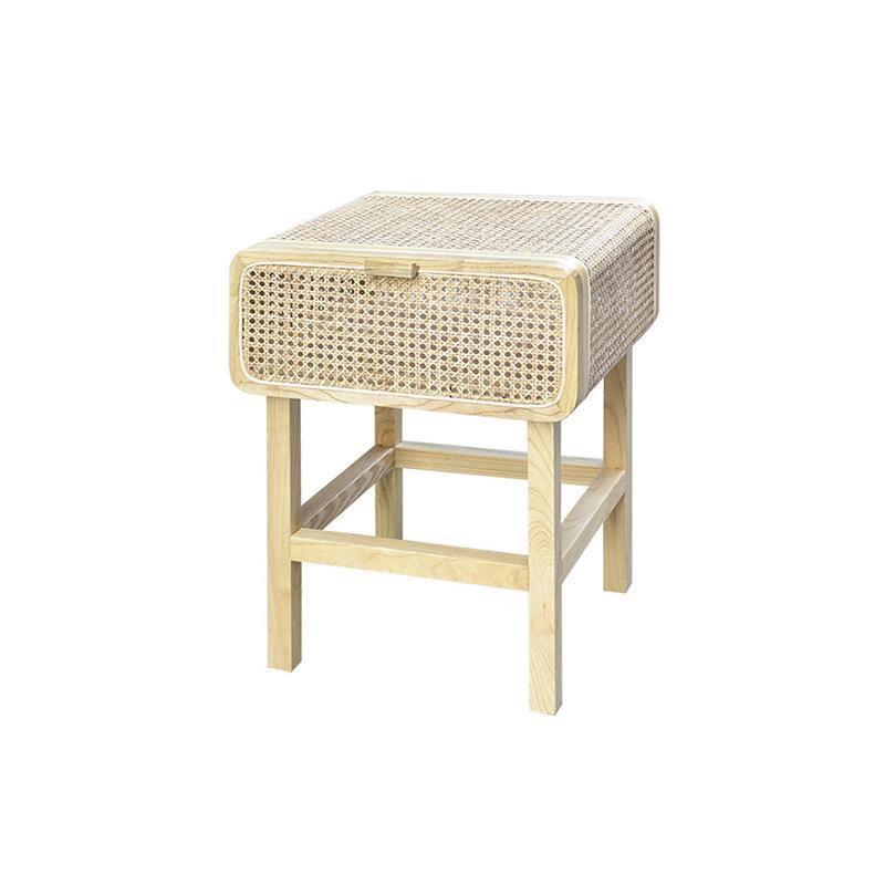 Wren Rattan Side Table, Bedside Table - Miola