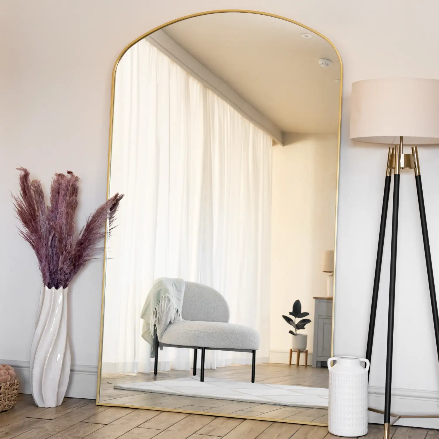 Large Gold Arch Mirror
