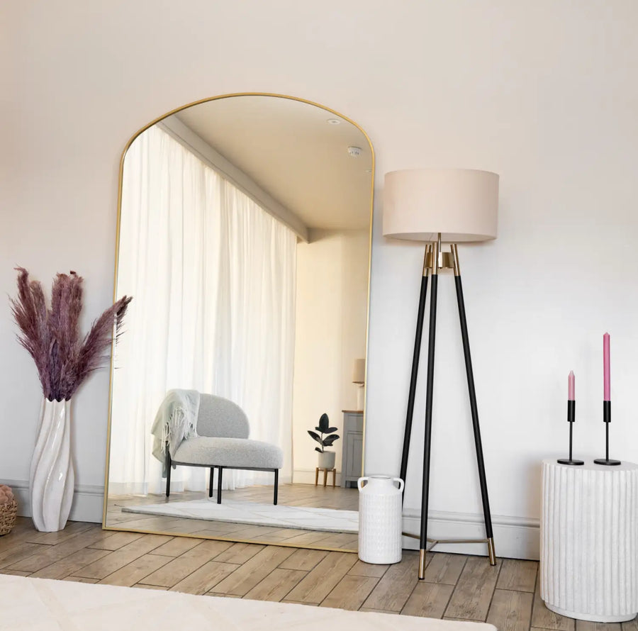 Large Gold Arch Mirror