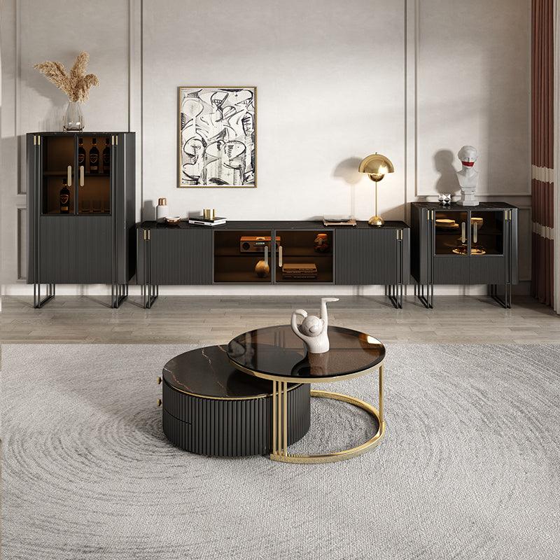 Bblythe Nesting Coffee Table Set, Black - Miola