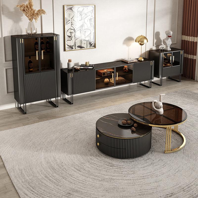 Bblythe Nesting Coffee Table Set, Black - Miola