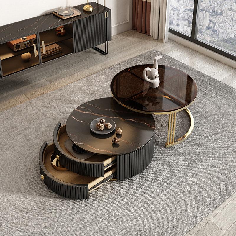Bblythe Nesting Coffee Table Set, Black - Miola