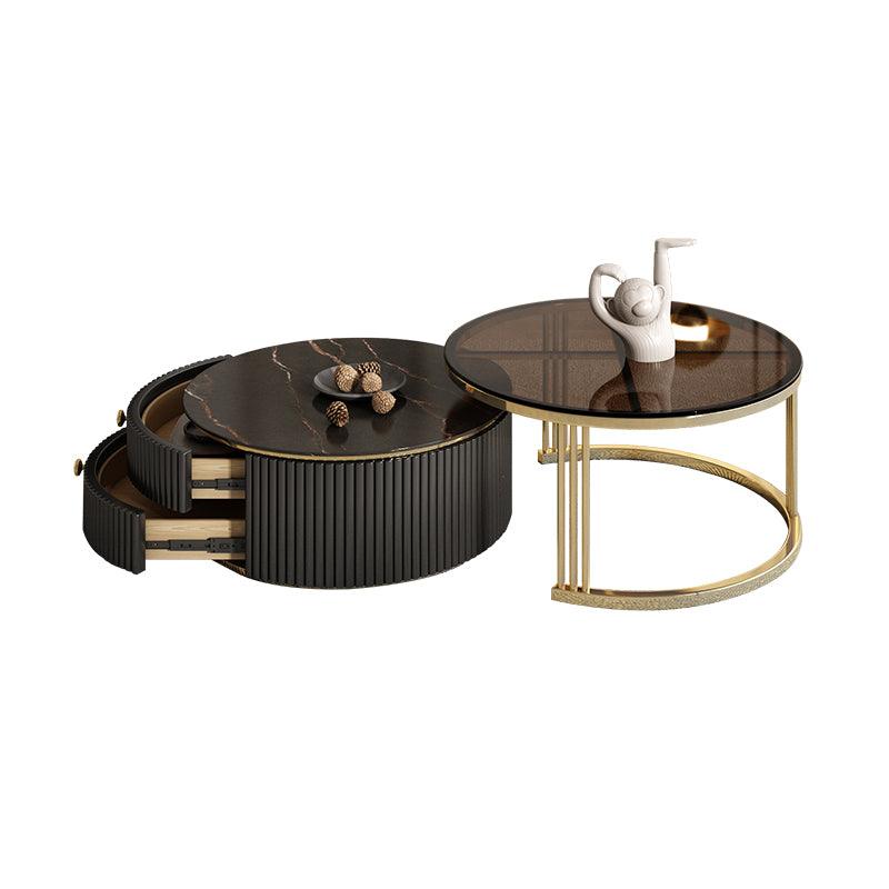 Bblythe Nesting Coffee Table Set, Black - Miola