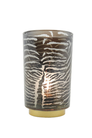 Glass Zebra Lamp