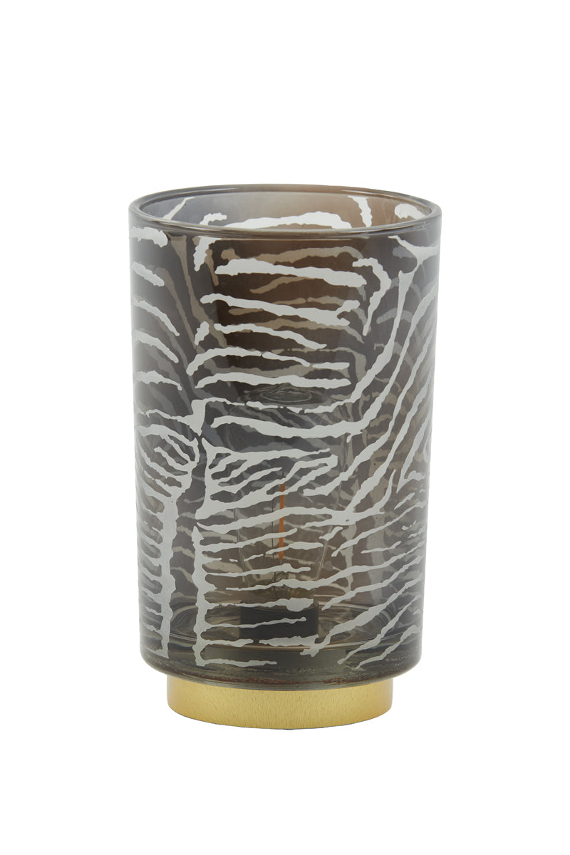 Glass Zebra Lamp