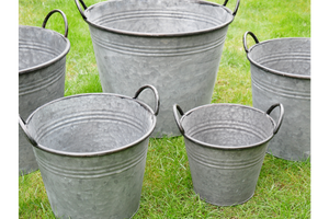 Tin Bucket Planters