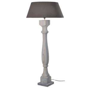 Grey Wash Wood Floor Lamp