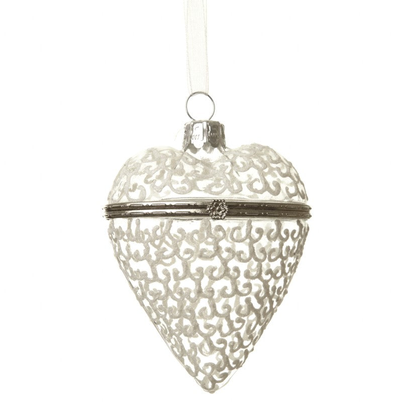 Opening Glass Heart Bauble